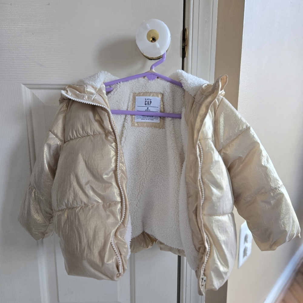 GAP Kids Beige Puffer Jacket 2T